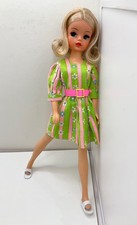 OOAK Custom Ash Blonde Vintage Sindy Doll - New Rooted Lashes Springtime Dress 