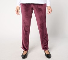 Belle by Kim Gravel Regular Belleour Straight-Leg Pull-On Pants Winetasting M Ne