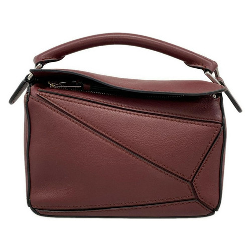 LOEWE Puzzle Bag Mini Handbag Bordeaux Used