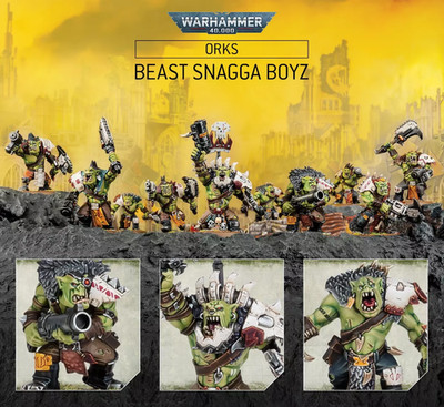 Warhammer 40k Orks Beast Snagga Boyz (NEW NO BOX)