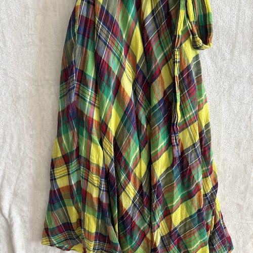 Ralph Lauren Black Label Kleid Gr. 10 Madras Wickeloptik ärmellos Fit & Flare lang - Bild 11 von 11