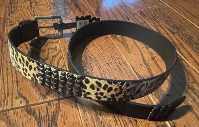 Ed Hardy Leopard with Pyramid Studs Belt VB93808EHQA Size 38 NEW