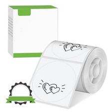 Self Thermal Labels, 50mm Round, 150 White Multipurpose