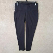 SPANX Ready to WOW! Black High Waisted Leggings Size M Stretch Pull On