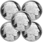 1 oz Silver Round - Buffalo (Lot of 5 Rounds) - .999 Fine Silver