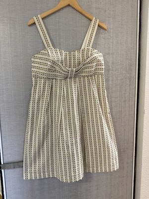 See by Chloe gold thread dress. Black polka dots with gold detailing