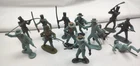 1950's Alamo Marx Playset Mexican Soldier Flat Hat & Shako Figures