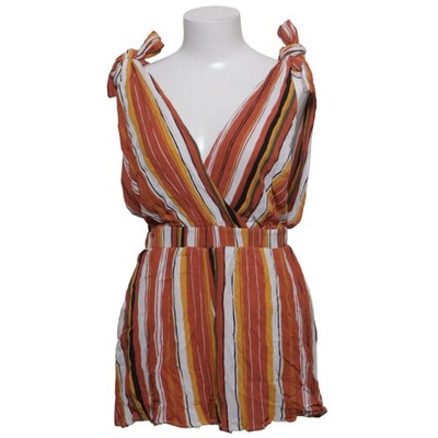 Hyfve, Jumpsuit, Größe: S, Orange/Weiß/Gelb, Polyester/Viskose, Streifen #E0E