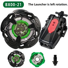 Burst Beyblade BX-00-21 Black Green Starter Spinning Top Gyro w/Left Launcher