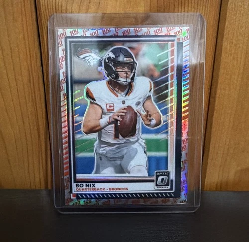 2025 Panini Donruss Optic Bo Nix 100 Emoji Short Print