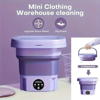 #ad #ad 8L Foldable Mini Washing Machine Portable Washer with Spin Dryer for Travel $40.46