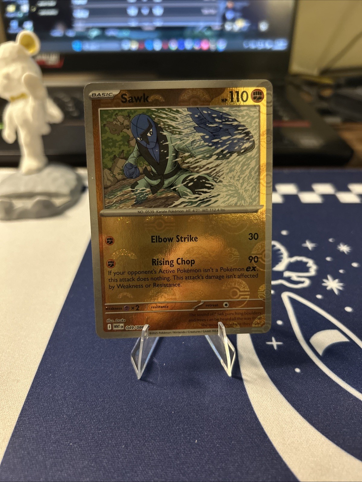 Sawk 049/086 Poke Ball Holo White Flare WHT English Pokemon Card NM