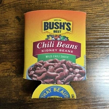 Bush's Best Baked Mild Chili Pinto Kidney Beans Can Koozie Advertising Promo