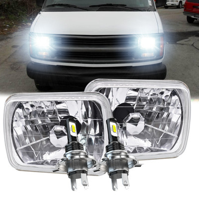 Pair 7x6 5x7 led Headlights Hi-Lo DOT fits Ford F150 F250 F350 1978 1979-1986