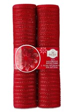 Holiday Time Red Decorative Mesh Fabric 36-FT  2-11" 18' Rolls Free Shipping