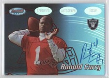 2002 Bowman's Best Red 91/199 Ronald Curry #160 Auto b9e