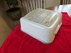 Vtg MCM Deco Atomic Square Glass Ceiling Light Fixture Flush Mount 8x8x4” Milk