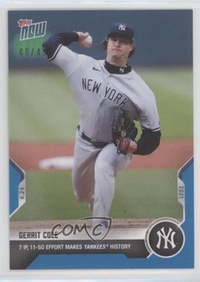 2021 Topps Now Blue 40/49 Gerrit Cole #125 fm0