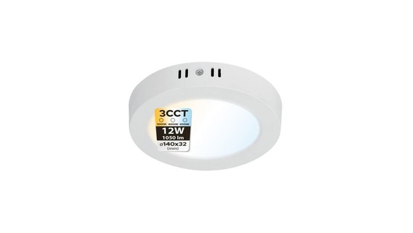 8683684229060 Plafon LED 12W, 1050 Lm, 3CCT, IP20, OkrąGłY, BiałY, Milena Horoz-image