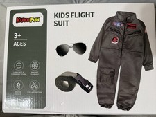 Fighter Pilot Costume Kids Flight Costume Suit Air Force Pretend Play NIB Small