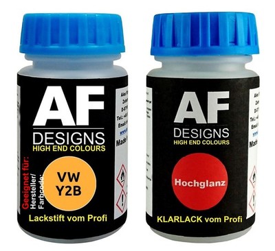 Lackstift für VW / Volkswagen Y2B LY2B Papayaorange + Klarlack je 50ml Autolack
