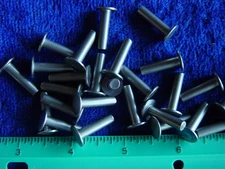 25 Solid Steel 3/16 X 3/4 SCA armor rivets LARP truss model tank plane repair