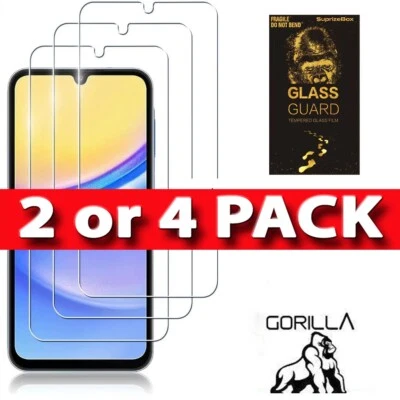 SBOX TEMPERED GLASS SCREEN PROTECTOR for Samsung Galaxy A15 A25 A35 A55 5G Gorilla