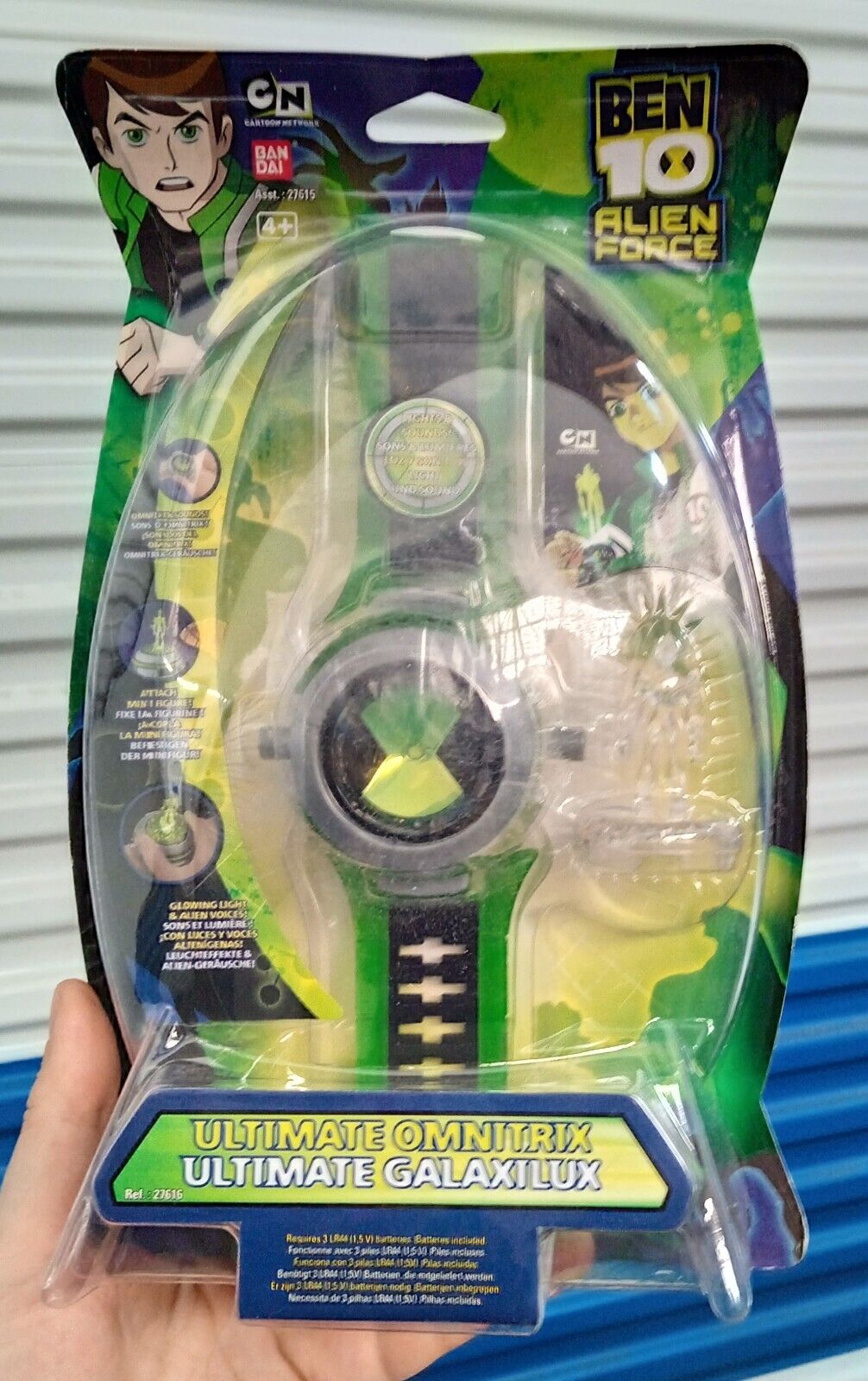 Ben 10 Omnitrix Lights Sounds Watch 2008 Bandai Alien Force Untested