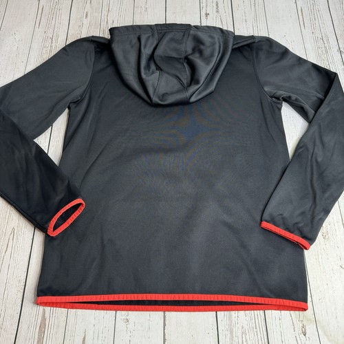 Under Armour HeatGear Football Hoodie Hooded Sweatshirt Boys Youth XL Black - Picture 8 of 9