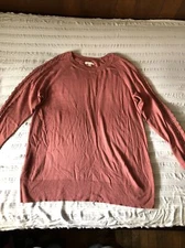 LC LAUREN CONRAD ladies XL dusty Pink Knit Pullover Sweater Embroidered
