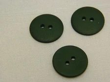 25 NEW 3/4 INCH HUNTER GREEN  DULL/MATTE FINISH BUTTONS #261CD29 - 19