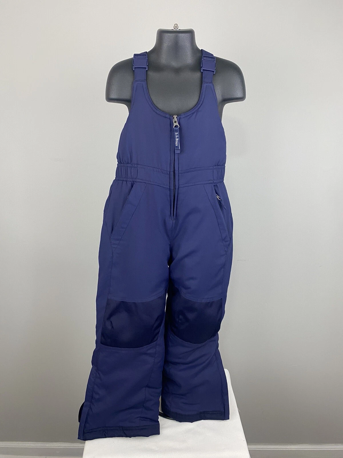 L L BEAN Youth 5-6 Navy Winter Snow Bib Pants