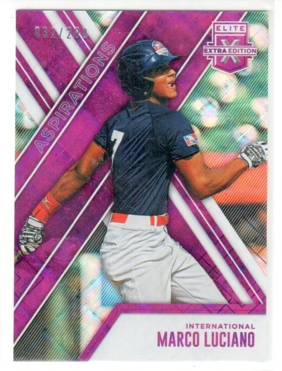 2017 Elite Extra Edition MARCO LUCIANO Purple Aspirations ROOKIE #168! #031/200!