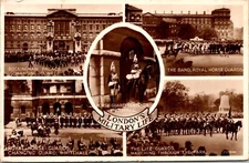 Vintage RPPC Postcard - London's Military Life, Multi view