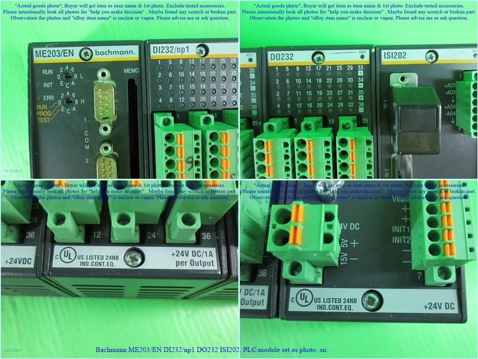 Bachmann ME203/EN DI232/np1 DO232 ISI202, PLC module set as photo, sn:204, LAST. - Image 3 of 4