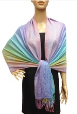NEW Rainbow Elegant Soft Long Paisley PASHMINA SCARF/WRAP/SHAWL/ BH-1401  12