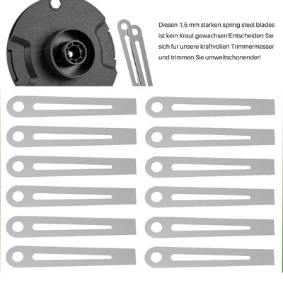 12pcs Ersatz Metall Messer Klingen für Einhell Akku Rasentrimmer GE-CT 18 Li