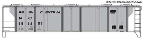 Tolva cubierta de 3 bahías Penn Central #910-7031 Walthers Mainline HO RTR 50' PS-2 | Zustand: New