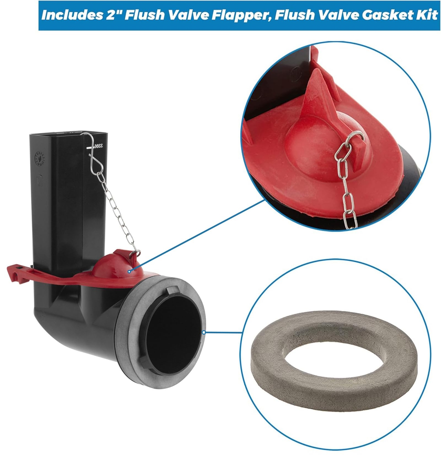 Toilet Flapper with Toilet Flush Valve Seal Gasket Compatible with Kohler Par...