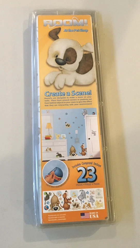 23 Novos DECALQUES DE PAREDE NA PET SHOP Filhotes Gatinhos Cães Gatos Adesivos Decoração Infantil - Imagem 2 de 4