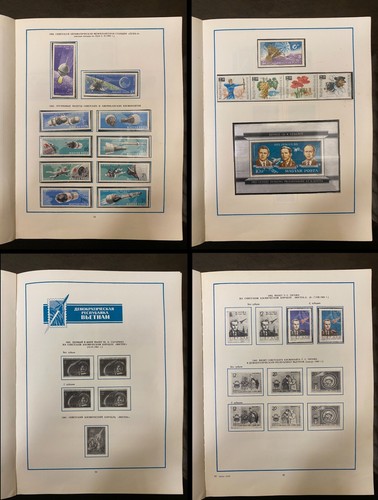 Vintage Soviet Postage Stamp Album SPACE COSMOS USED STAMPS USSR - Picture 17 of 24