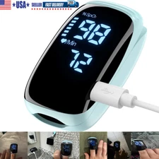 Finger Pulse Oximeter Blood Oxygen Saturation Heart Rate Measuring SpO2 Monitor