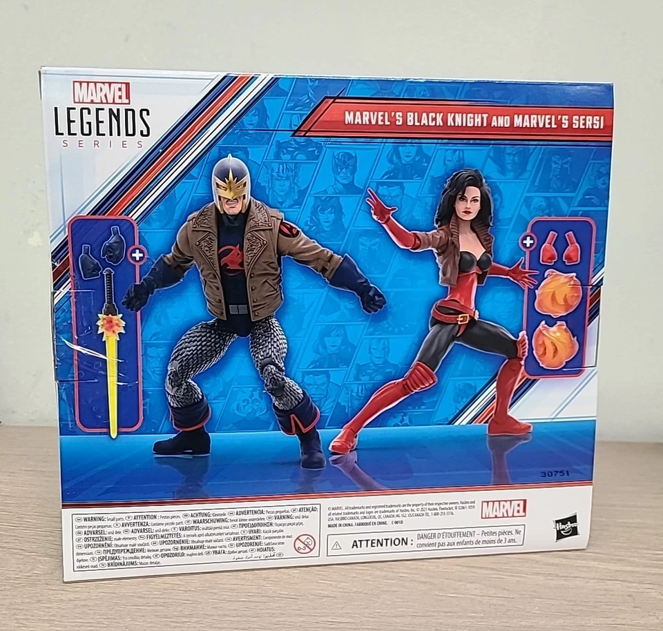 Marvel Legends Series Caballero Negro y Marvel's Sersi Avengers 60 Aniversario Foto 3 de 4