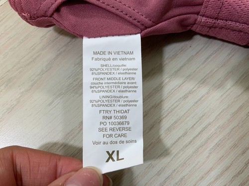 Jockey Strappy Padded Sports Bra, Women's Size XL, Burgundy NEW MSRP $32 - Picture 6 of 8
