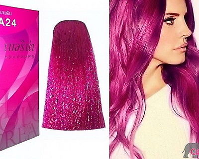 Berina No A24 Pink Magenta Permanent Hair Color Cream Hair Dye