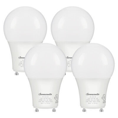 DEWENWILS 2Prong Light Bulbs Dimmable GU24 LED Light Bulb 2700K Warm White 4Pack