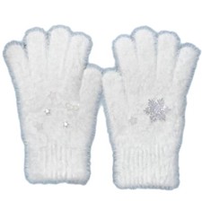 Snowflake Full Finger Gloves Girls Skiing Cycling Gloves Warm Hand Warmers