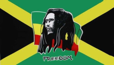 Fahne Flagge 90x150 cm Bob Marley Freedom Jamaika