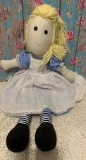 Cloth material rag Doll Alice In Wonderland doll toy Imajo yellow yarn hair 16”