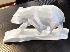 Polar Bear 3D Print Statue Figurine   Toy Alaska Winter Zoo     Color Choices